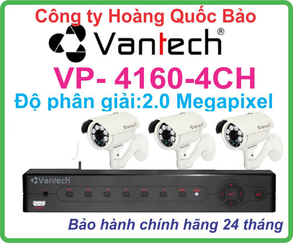 Hệ Thống 3 Camera Khuyến Mãi VANTECH VP-4160-04CH