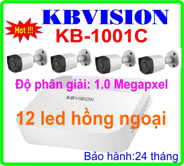 Hệ Thống 4 CAMERA KBVISION Giá Rẻ