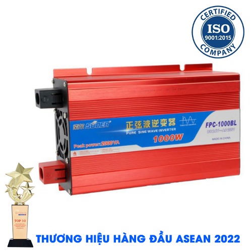 INVERTER SUOER FPC-1000BL Bộ Kích Điện Đổi Điện 24V Sang 220V - Máy Kích Điện Sin Chuẩn Có Màn Hình Hiển Thị [Chính Hãng]