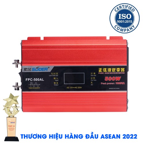 INVERTER SUOER FPC-300AL Bộ Kích Điện Đổi Điện 12V sang 220V - Máy Kích Điện Sin Chuẩn Có Màn Hình Hiển Thị [Chính Hãng]