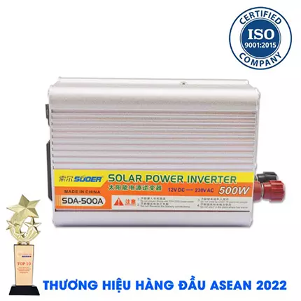 Inverter Suoer SDA-500W [Chính Hãng] Bộ Kích Điện 12V Lên 220V - Máy Kích Điện 500W Sin Mô Phỏng