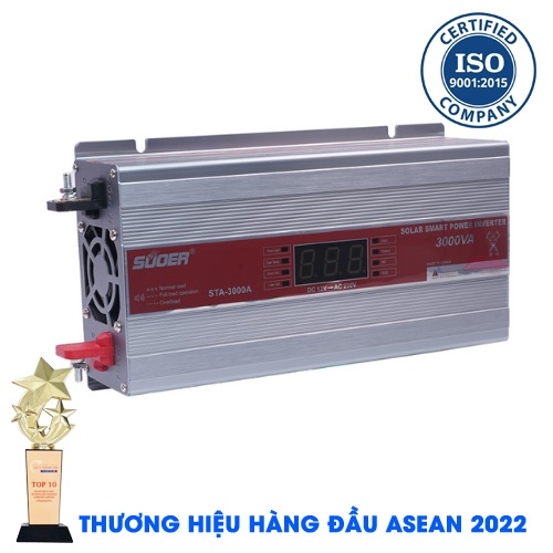 INVERTER SUOER STA-3000A Máy Kích Điện Chuyển Dòng Điện Thành 220V Sin Mô Phỏng Có Màn Hình [Chính Hãng]