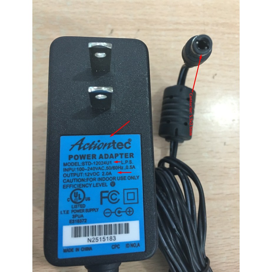 Nguồn Actiontec 12V-2A
