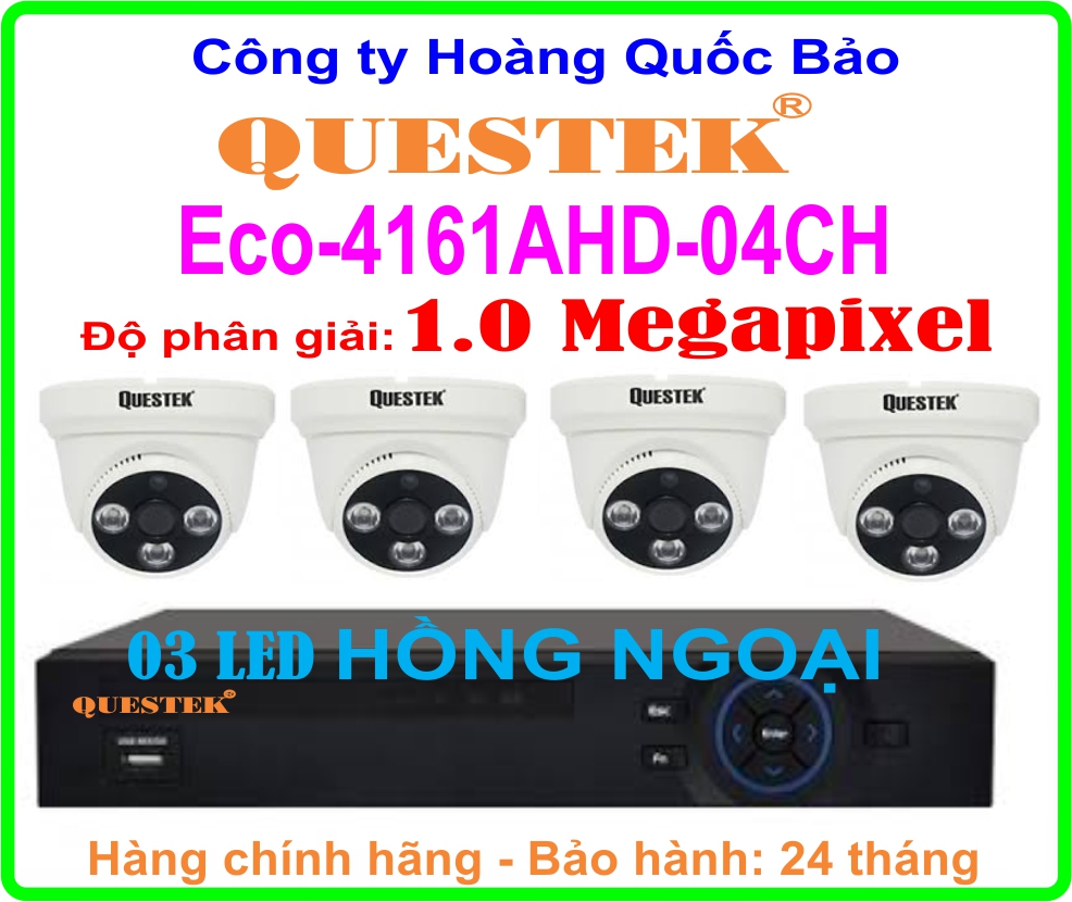 Hệ Thống 4 Camera Khuyến Mãi QUESTEK Eco-4161AHD - 04CH