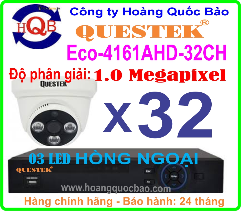 Hệ Thống 32 Camera Khuyến Mãi QUESTEK Eco-4161AHD - 32CH