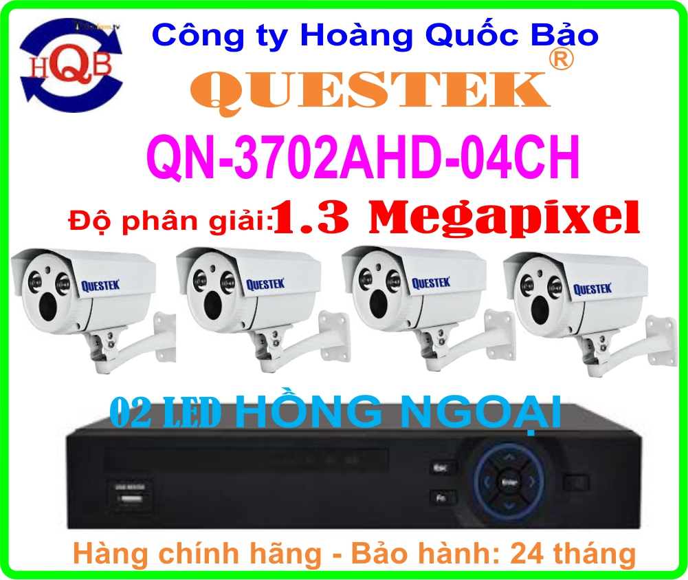 Hệ Thống 4 Camera Khuyến Mãi QUESTEK QN-3702AHD- 04CH