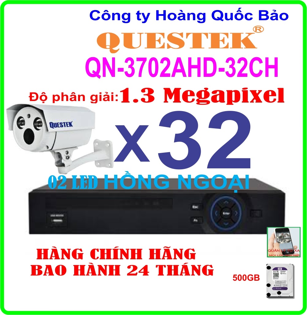 Hệ Thống 32 Camera Khuyến Mãi QUESTEK QN-3703AHD- 32CH