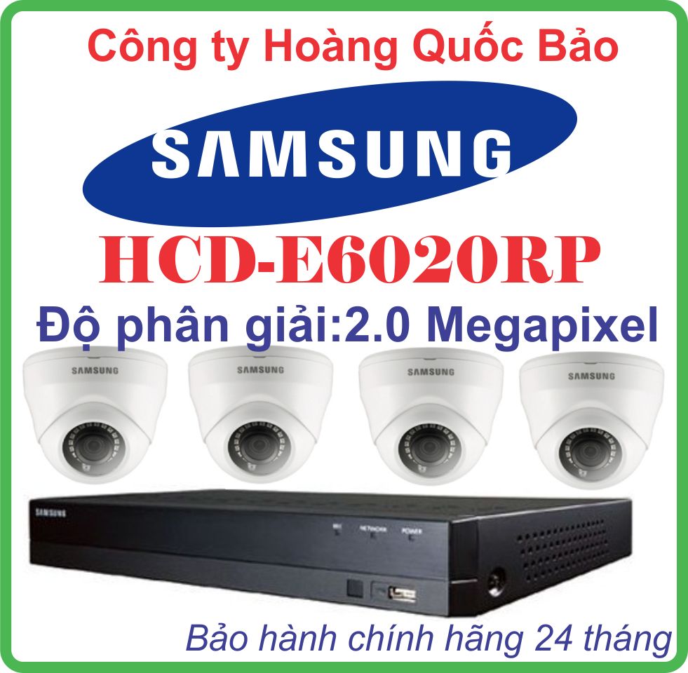 Hệ Thống 4 Camera Khuyến Mãi SAMSUNG HCD-E6020RP - 4CH