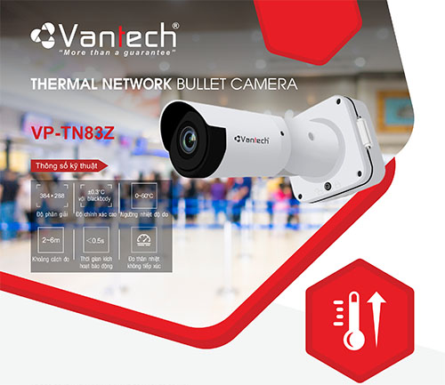 VP-TN83Z - Camera Tầm Nhiệt Vantech VP-TN83Z Đo Thân Nhiệt Hiệu Quả