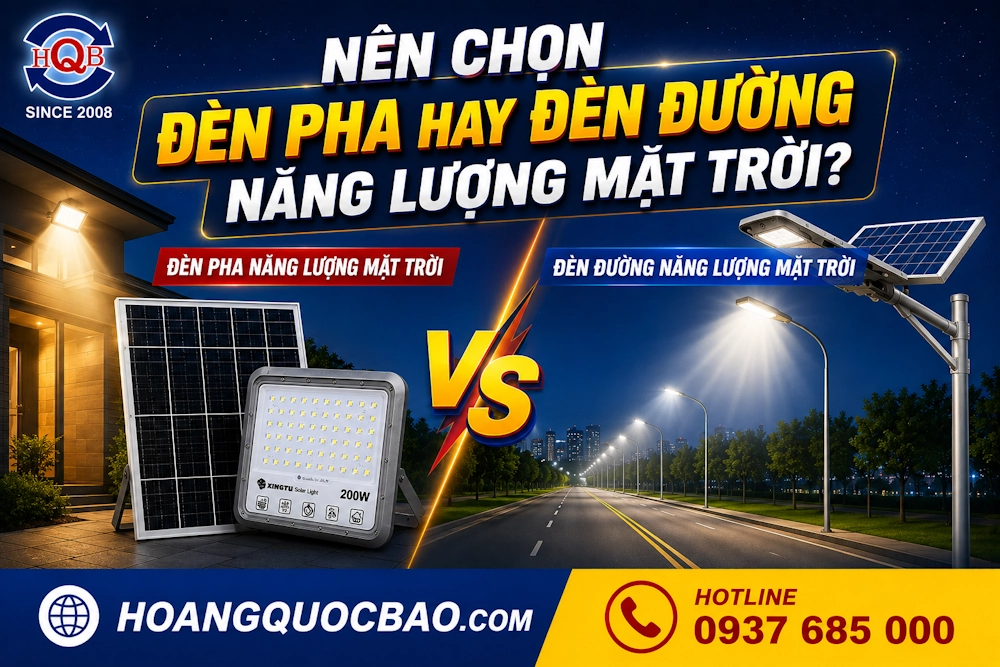 Nên chọn đèn pha hay đèn đường năng lượng mặt trời