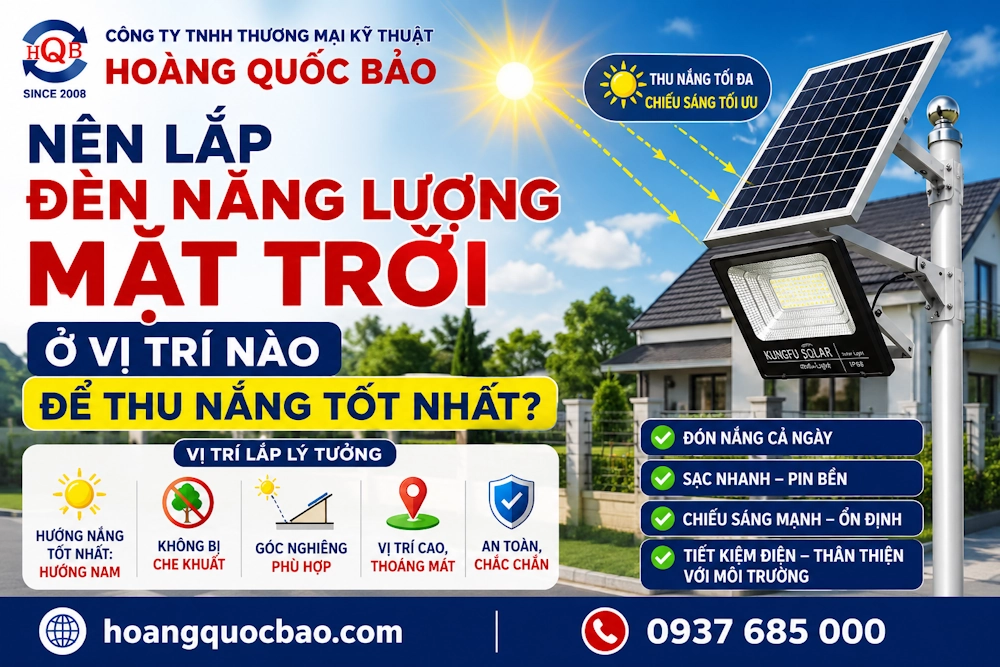 Nên lắp đèn năng lượng mặt trời ở vị trí nào để thu nắng tốt nhất?