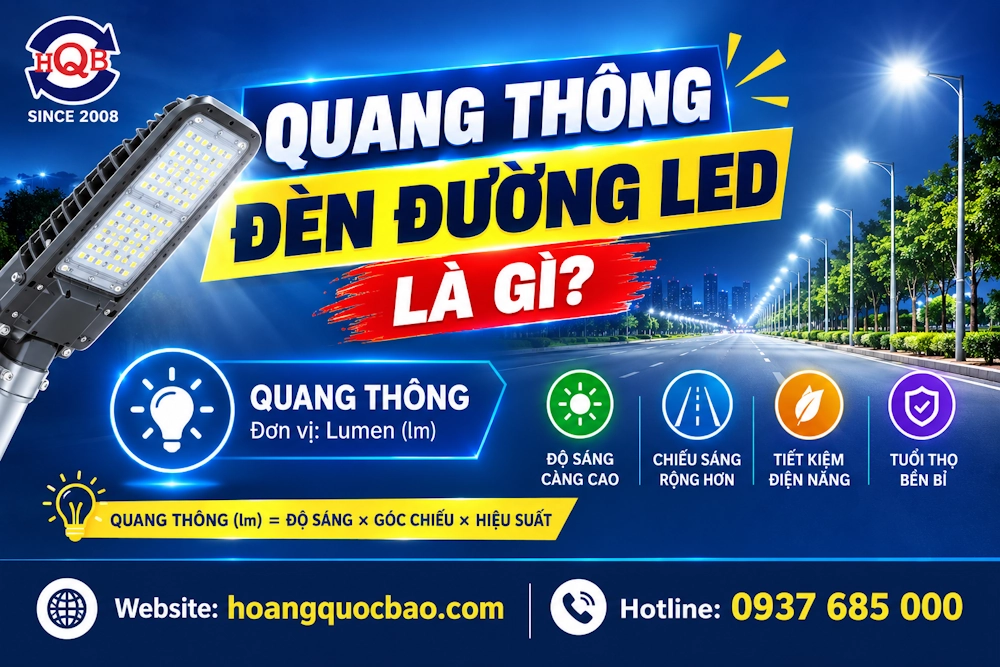 Quang thông đèn đường LED: Cách xác định mức phù hợp và lựa chọn chính xác