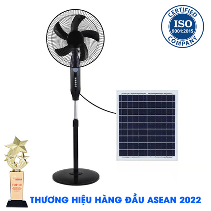 Quạt 25W - Quạt Năng Lượng Mặt Trời 12V Màu Đen JD 555