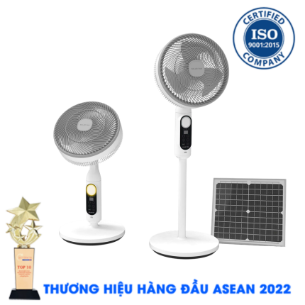 QUẠT XOAY 4 CHIỀU NĂNG LƯỢNG MẶT TRỜI - JIDI VINA