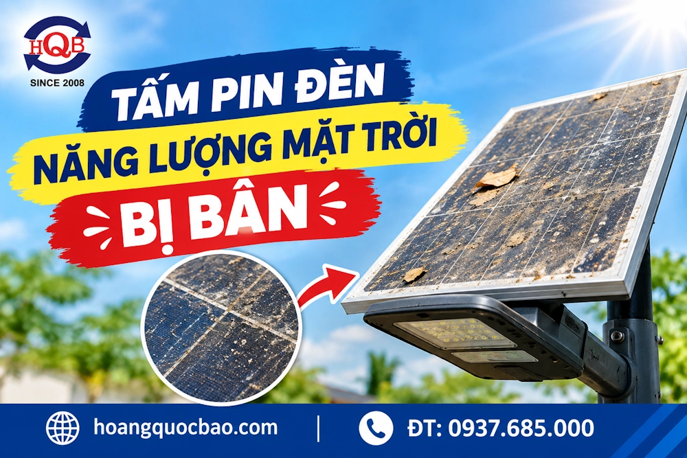 Tấm pin đèn năng lượng mặt trời bị bẩn: Ảnh hưởng và cách xử lý